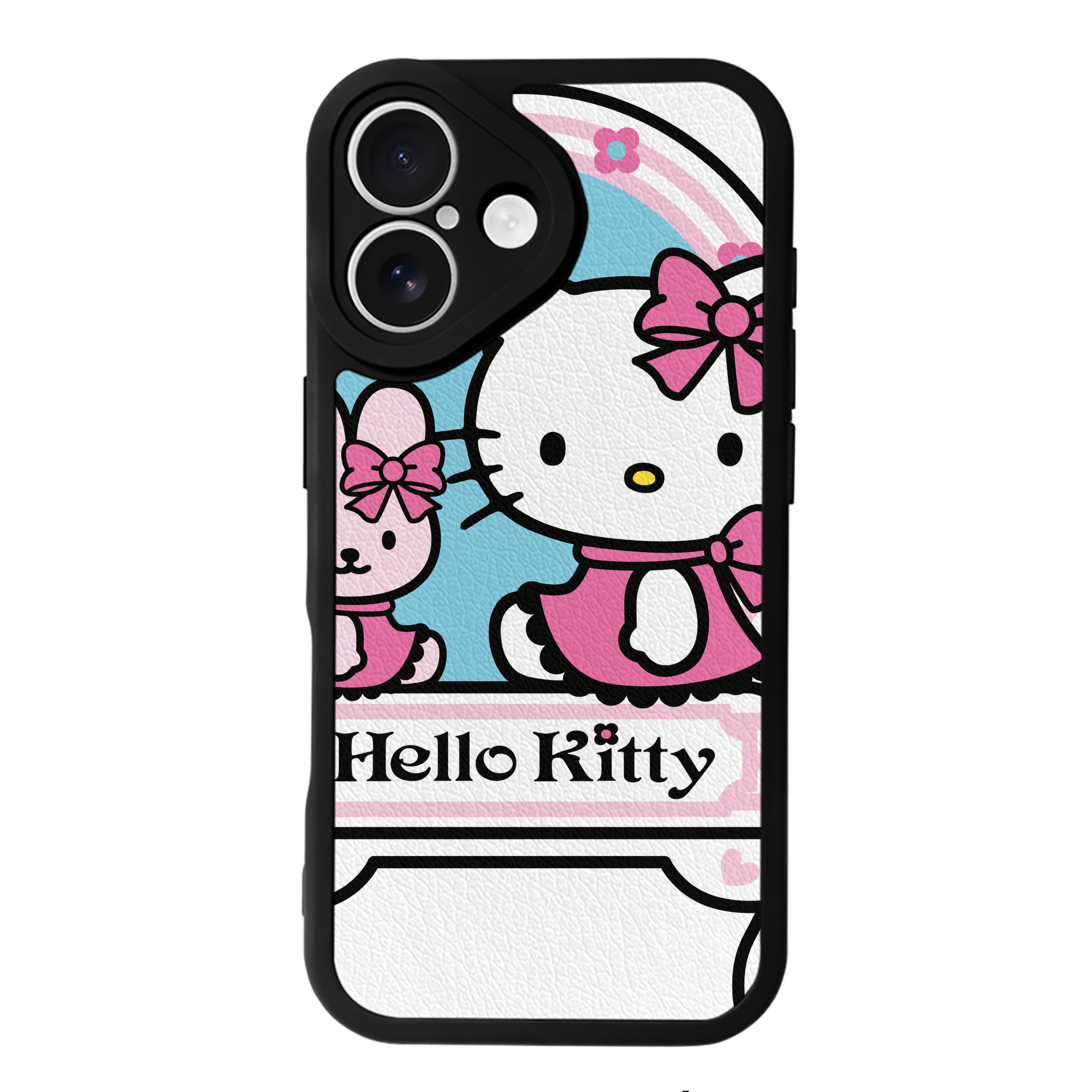 （画像用） Hello Kitty ハローキティ 【iPhone 16シリーズ対応】シリコンスマホケース（レザー調） 材質：シリコン